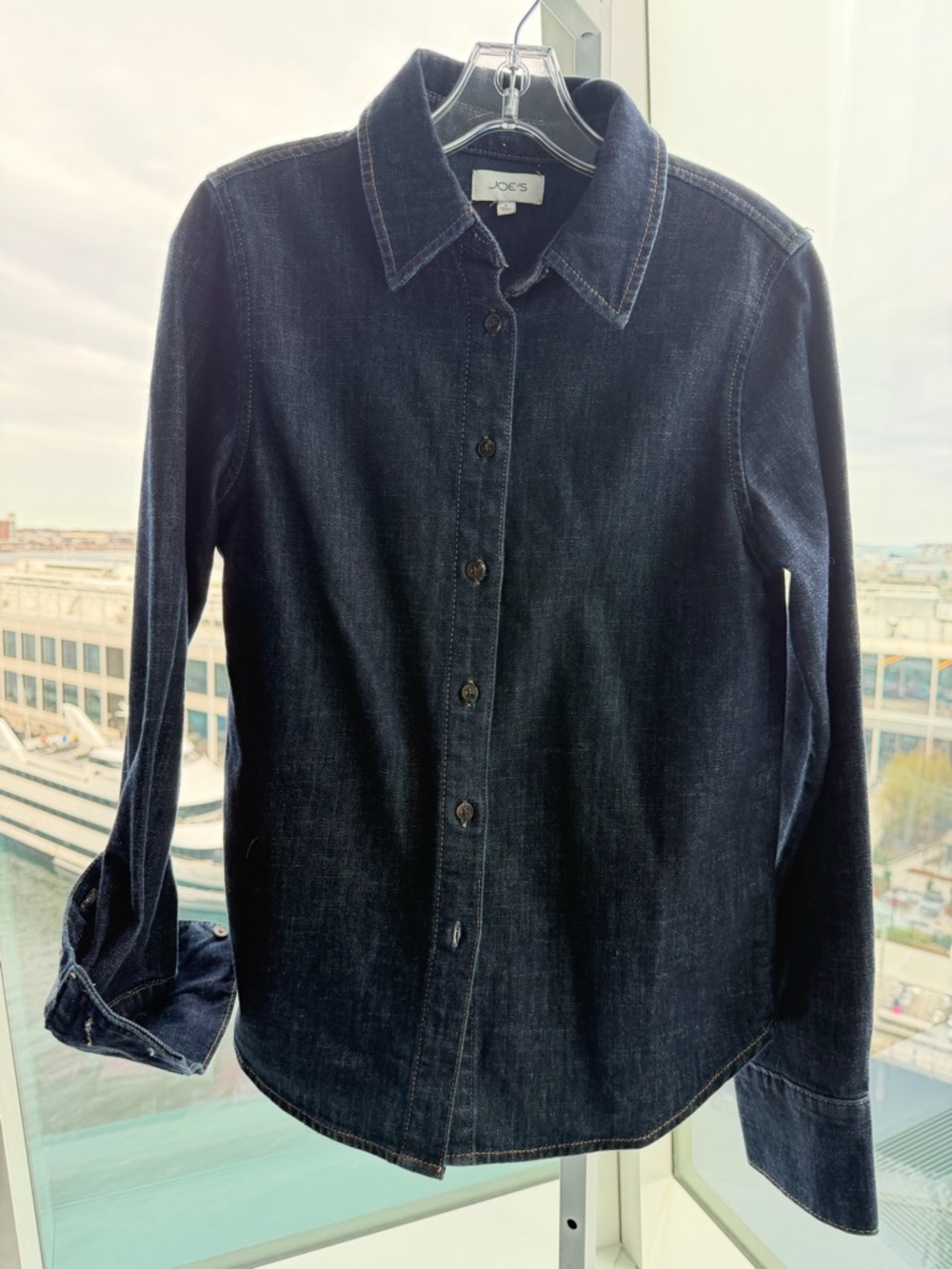 Joe's Indigo Denim Shirt with Contrast Stitching